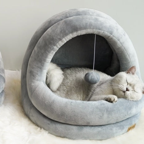 Cozy Cat House Bed for Kittens & Small Pets