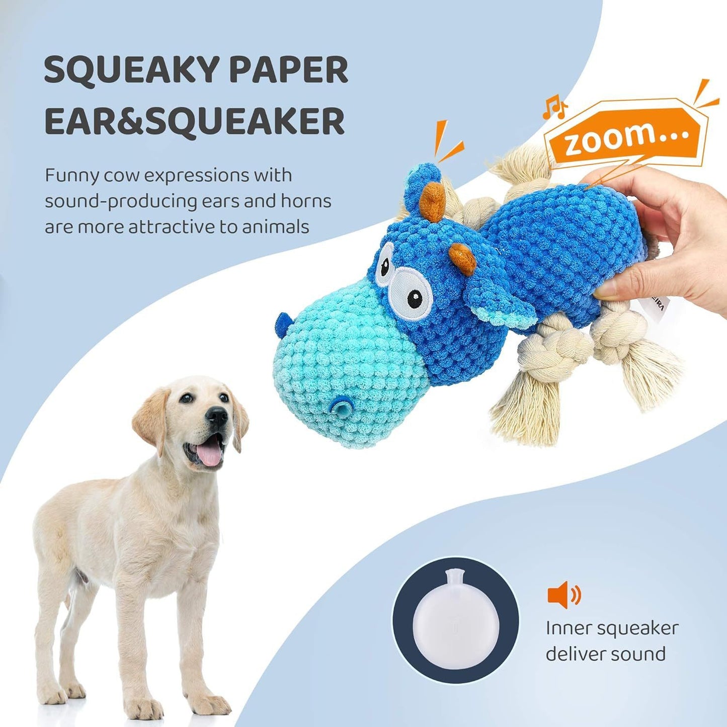 Tough Dog Toy for Aggressive Chewers – Large Dog Squeaky Fun
