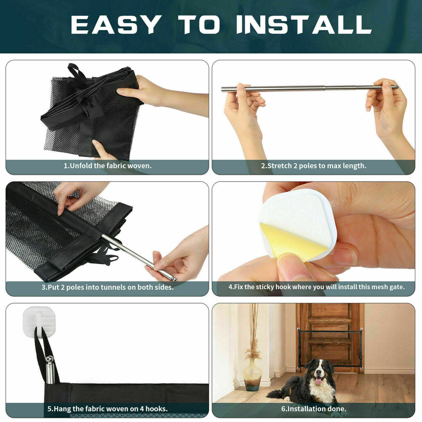 Portable Safety Gate for Pets, Baby, and Home Use