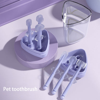 Purple Pet Toothbrush for Cats & Dogs – Fresh Breath & Clean Teeth