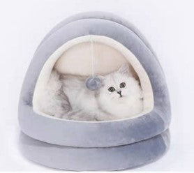 Cozy Cat House Bed for Kittens & Small Pets