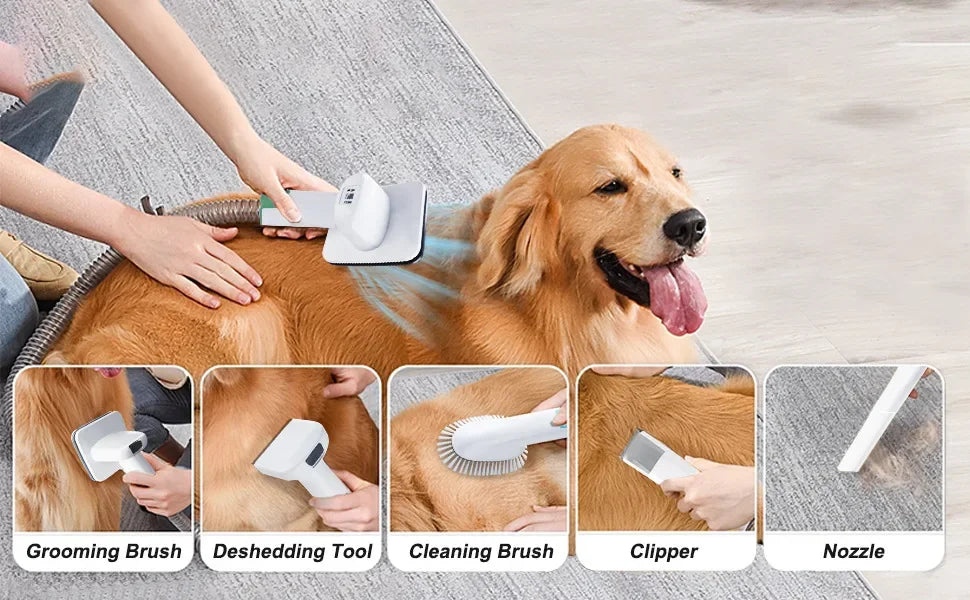 All-in-One Dog Grooming Vacuum – Clippers & Hair Remover
