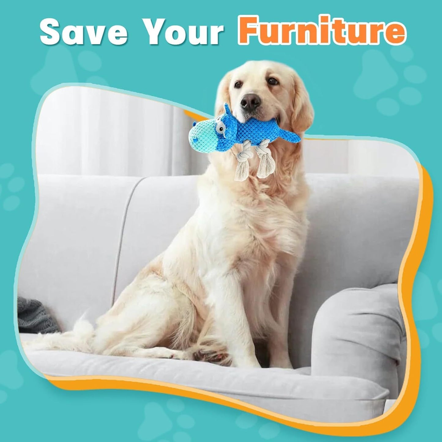 Tough Dog Toy for Aggressive Chewers – Large Dog Squeaky Fun