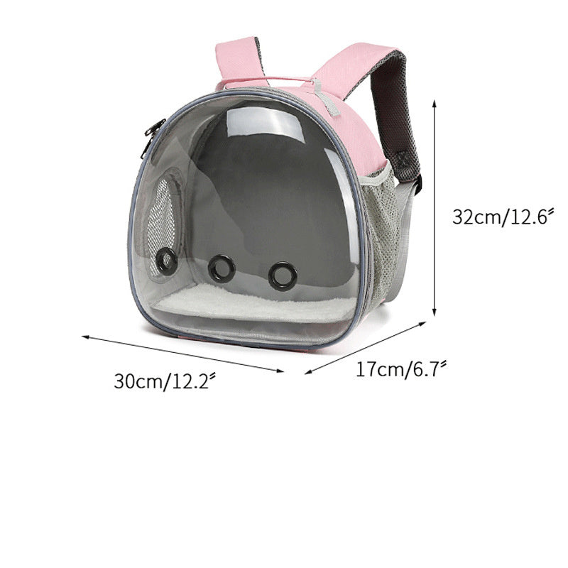 Transparent Pet Backpack Carrier for Hamsters, Rabbits & Small Animals