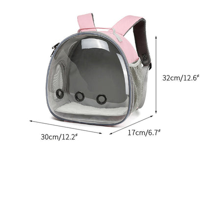 Transparent Pet Backpack Carrier for Hamsters, Rabbits & Small Animals